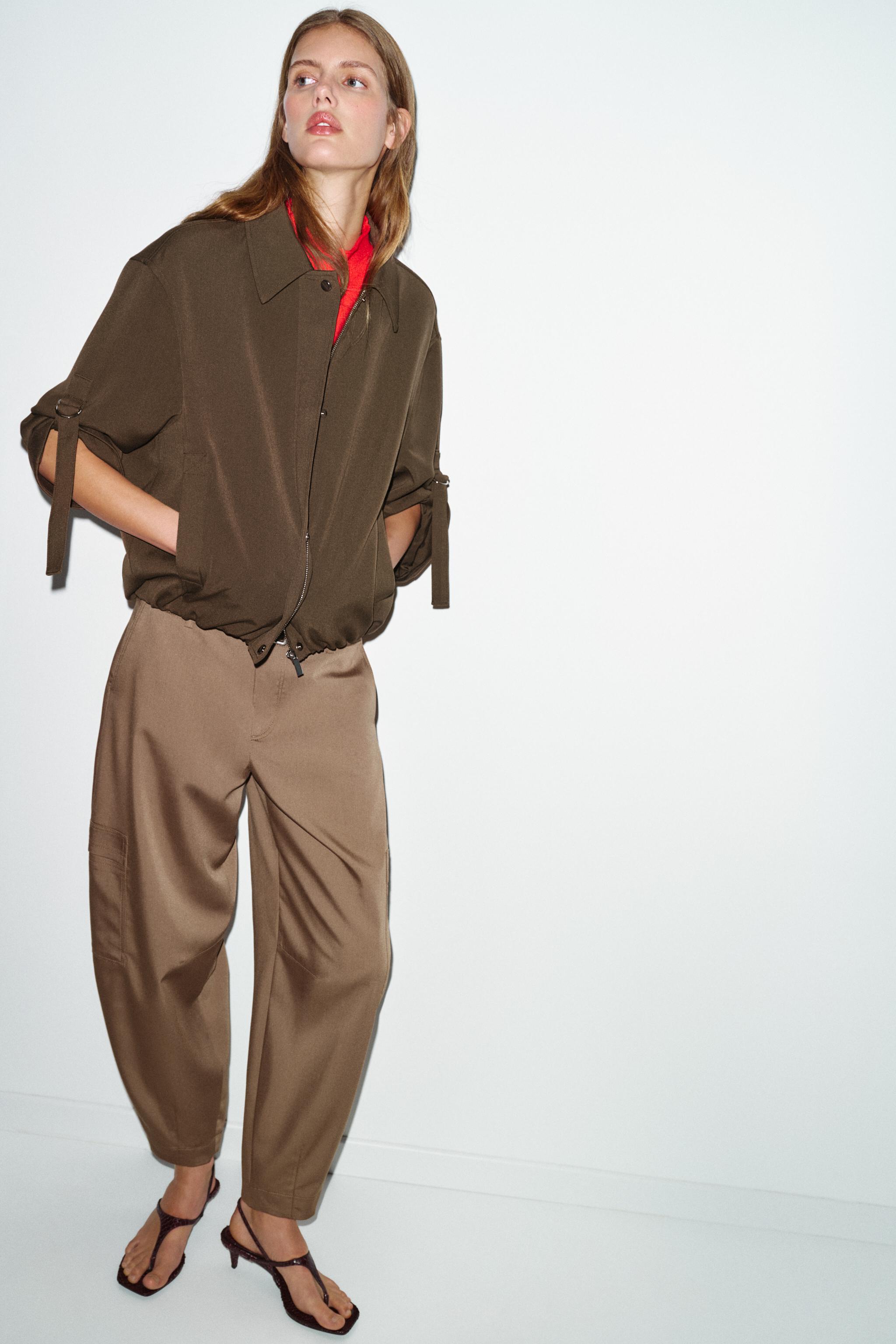 TABBED SLEEVE BOMBER JACKET